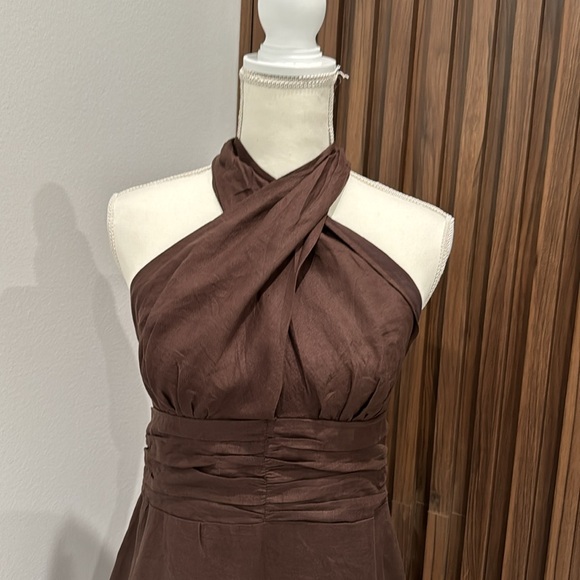 NWT 🏷️ DISSH harrier dark chocolate linen maxi dress US 6 size - Picture 6 of 13